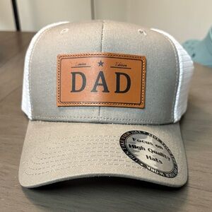 Dad Limited Edition Gray and White Cap